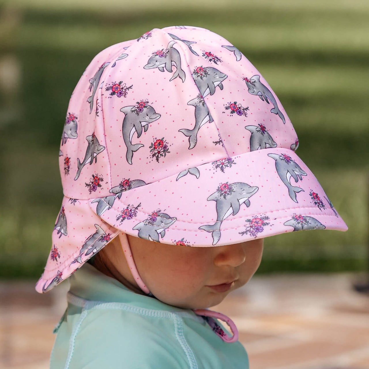Bedhead  - Swim Legionnaire Flap Beach Hat - Dolphin