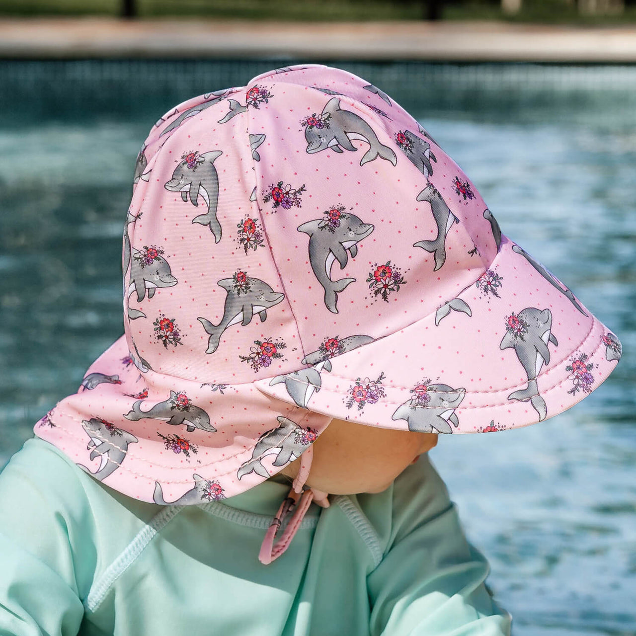 Bedhead  - Swim Legionnaire Flap Beach Hat - Dolphin