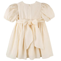 Thumbnail for Designer Kidz - Noa Puff Sleeve Bow Back Dress