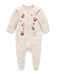 Thumbnail for Purebaby - Oak Leaf Thick Zip Growsuit