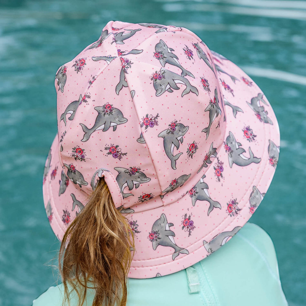 Bedhead  - Ponytail Swim Bucket Hat - Dolphin