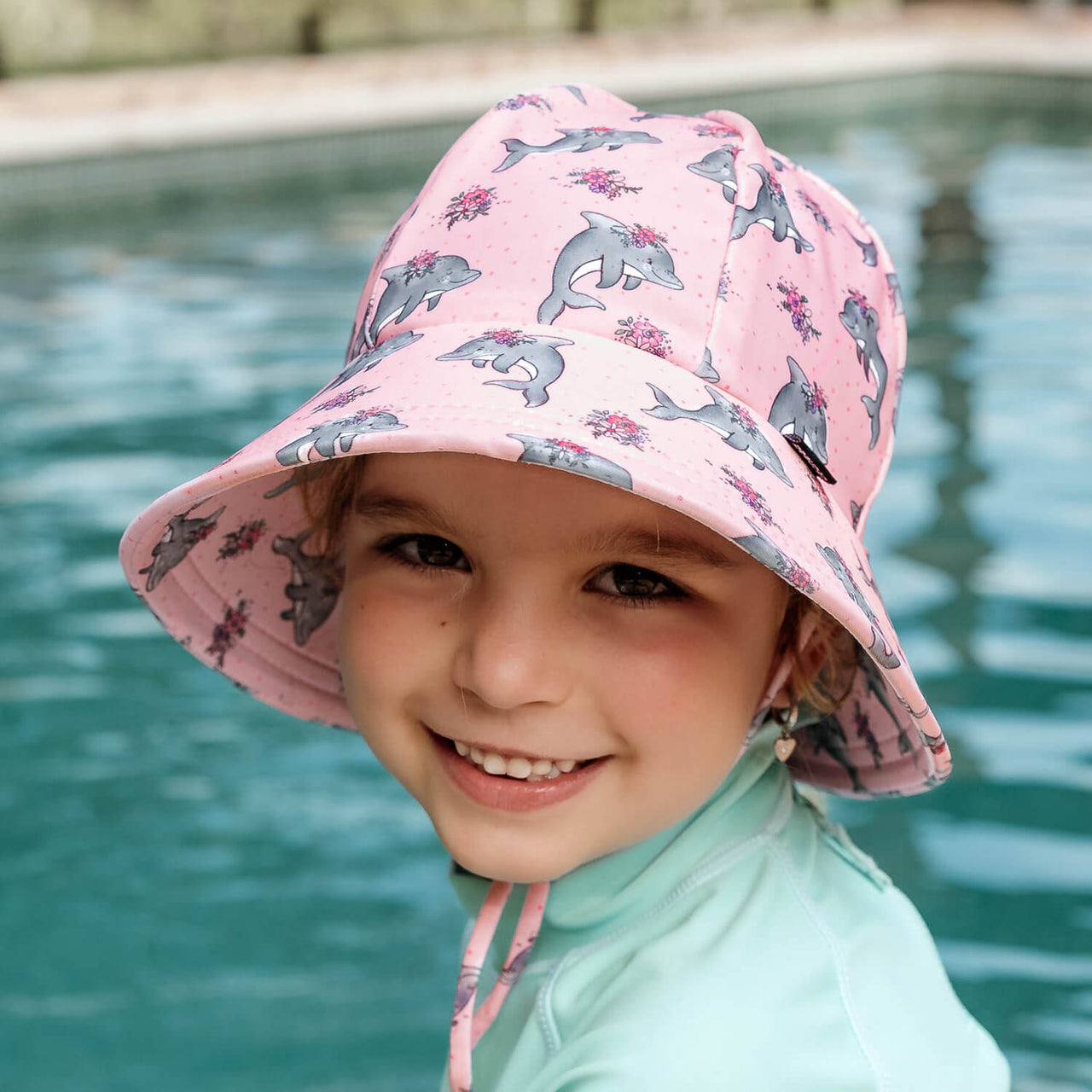 Bedhead  - Ponytail Swim Bucket Hat - Dolphin