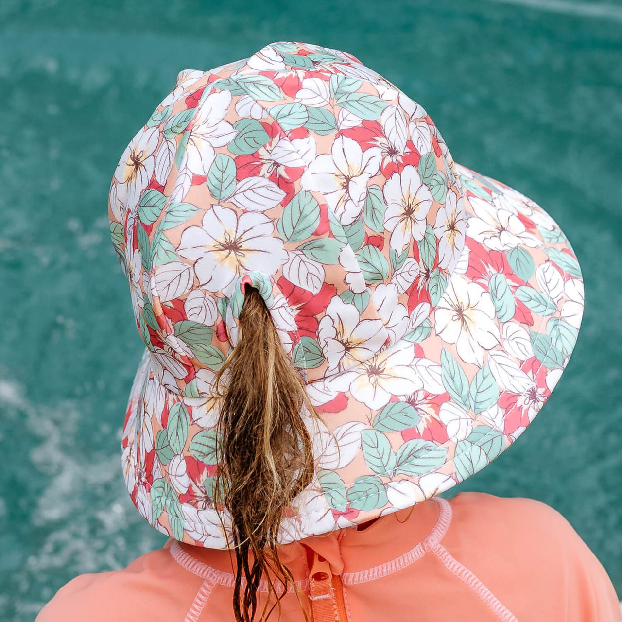 Bedhead  - Ponytail Swim Bucket Hat - Hibiscus