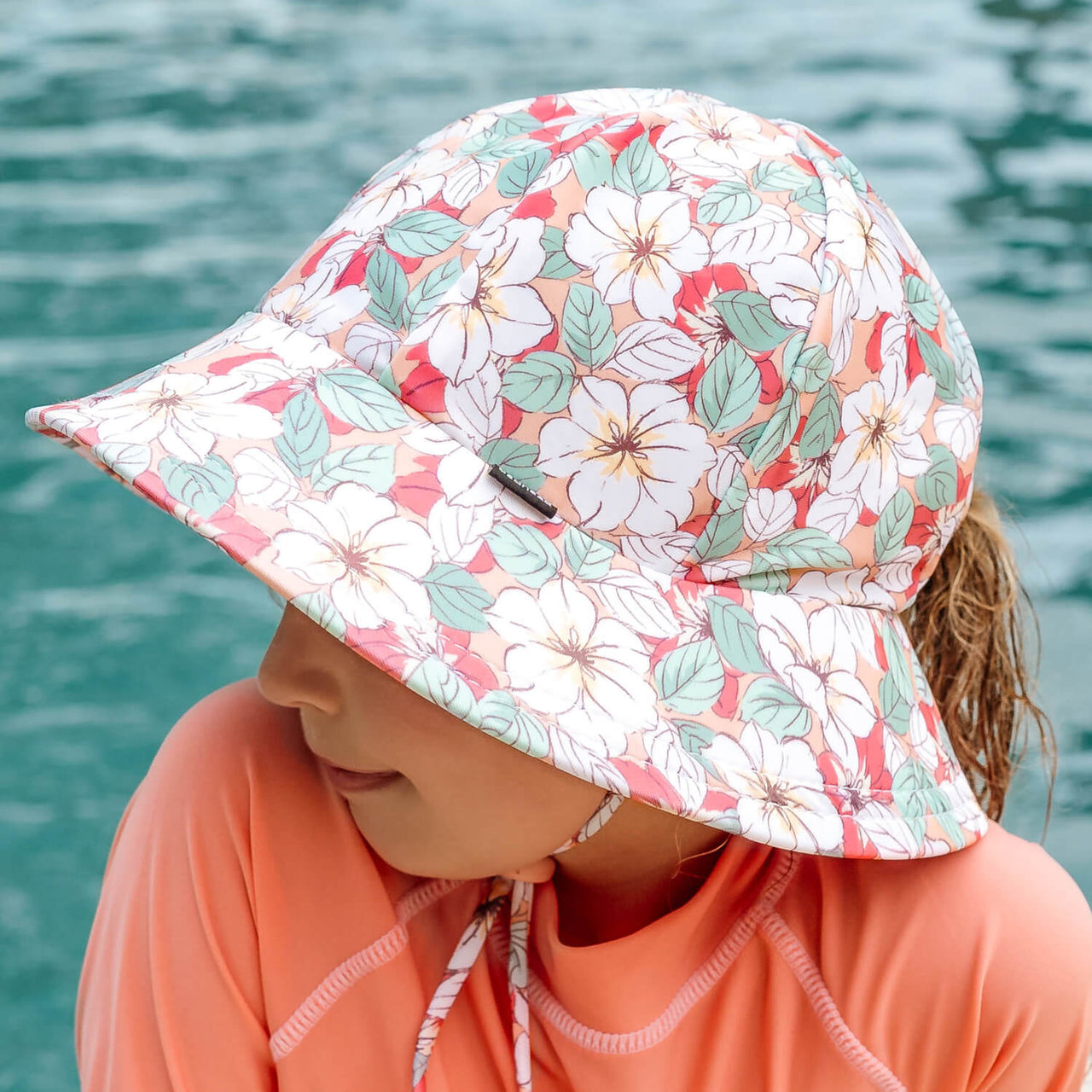Bedhead  - Ponytail Swim Bucket Hat - Hibiscus