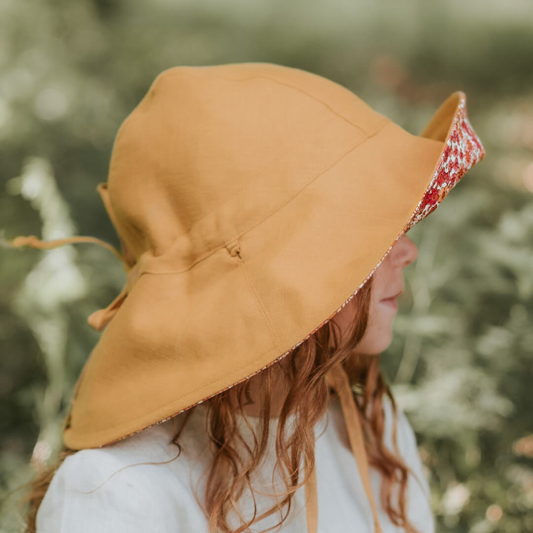 Bedhead Hat - Sightseer Wide Brim Reversible Sunhat - Melody/Maize